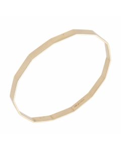 Pre-Owned 9ct Yellow Gold Hexagon Style Push-On Bangle