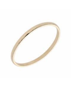 Pre-Owned 9ct Yellow Gold Hammered Effect Solid Push-On Bangle