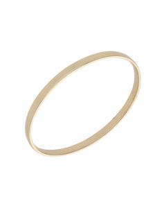 Pre-Owned 9ct Yellow Gold Solid Push-On Bangle