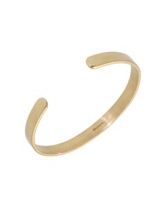 Pre-Owned 9ct Yellow Gold Polished Cuff Torque Bangle