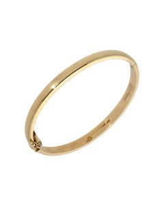 Pre-Owned 9ct Yellow Gold Polished Hinged Bangle