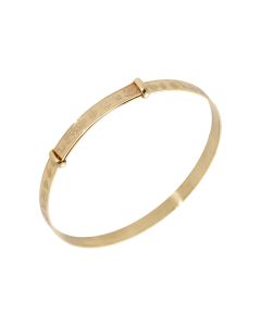 Pre-Owned 9ct Yellow Gold Childs Patterned Expanding Bangle