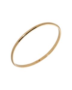 Pre-Owned 9ct Yellow Gold Polished Solid Push-On Bangle