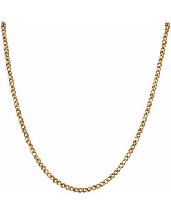 Pre-Owned 9ct Yellow Gold 30 Inch Faceted Curb Chain Necklace