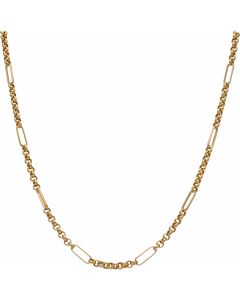 Pre-Owned 9ct Gold Long & Short Belcher Link Chain Necklace