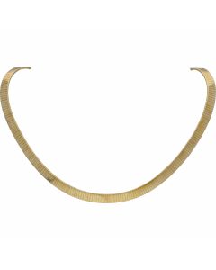 Pre-Owned 9ct Yellow Gold 17.5 Inch Fancy Flat Link Necklet