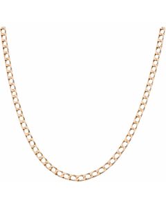 Pre-Owned 9ct Yellow Gold 19 Inch Square Curb Chain Necklace