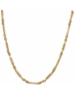 Pre-Owned 9ct Gold 24 Inch Fancy Bar Twist Link Chain Necklace