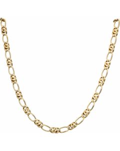 Pre-Owned 9ct Gold 19 Inch Anchor Style Figaro Chain Necklace