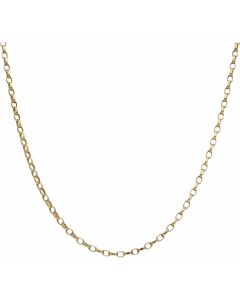 Pre-Owned 9ct Gold 21 Inch Faceted Belcher Chain Necklace