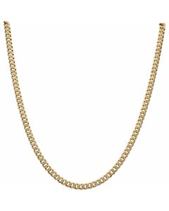 Pre-Owned 9ct Yellow Gold 20.5 Inch Textured Curb Chain Necklace