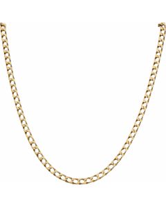 Pre-Owned 9ct Yellow Gold 22 Inch Square Curb Chain Necklace