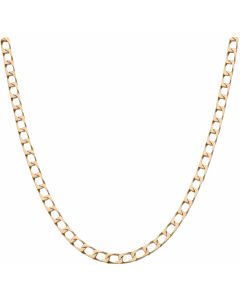Pre-Owned 9ct Yellow Gold 24 Inch Square Curb Chain Necklace