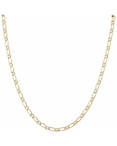 Pre-Owned 9ct Gold 18 Inch Long & Short 1:1 Link Chain Necklace