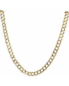 Pre-Owned 9ct Yellow Gold 18.5 Inch Double Curb Chain Necklace