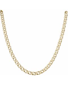 Pre-Owned 9ct Yellow Gold 23 Inch Double Curb Chain Necklace