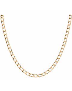 Pre-Owned 9ct Yellow Gold 19 Inch Square Curb Chain Necklace