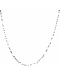 Pre-Owned 9ct White Gold 20 Inch Curb Chain Necklace