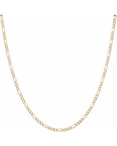 Pre-Owned 9ct Yellow & White Gold 22 Inch Figaro Chain Necklace
