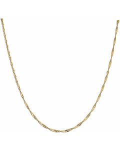 Pre-Owned 9ct Yellow Gold 18 Inch Twisted Curb Chain Necklace