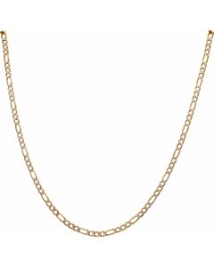 Pre-Owned 9ct Yellow & White Gold 18 Inch Figaro Chain Necklace