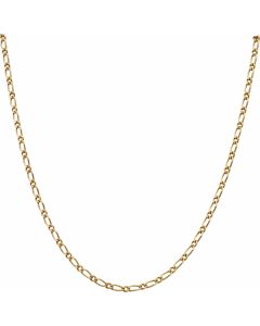 Pre-Owned 9ct Gold 18 Inch 1:1 Long & Short Link Chain Necklace