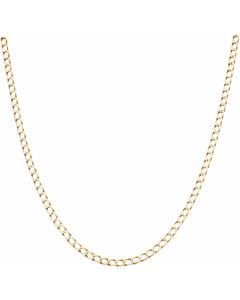 Pre-Owned 9ct Yellow Gold 23 Inch Square Curb Chain Necklace