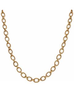 Pre-Owned 9ct Gold 22 Inch Oval Rope Links Chain Necklace