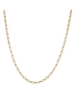 Pre-Owned 9ct Yellow Gold 18 Inch Faceted Belcher Chain Necklace