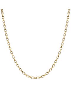 Pre-Owned 9ct Yellow Gold 18 Inch Faceted Belcher Chain Necklace