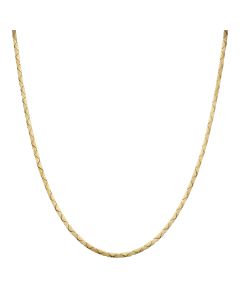 Pre-Owned 9ct Yellow Gold 32 Inch Fancy Flat Link Necklace