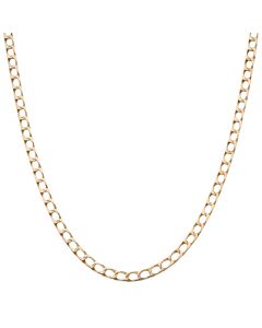 Pre-Owned 9ct Yellow Gold 26 Inch Square Curb Chain Necklace