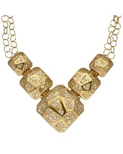 Pre-Owned 18ct Yellow Gold 15" Multi Square Filigree Necklace