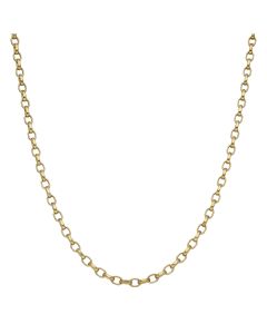 Pre-Owned 9ct Yellow Gold 22 Inch Faceted Belcher Chain Necklace