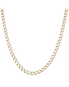 Pre-Owned 9ct Yellow Gold 24 Inch Square Curb Chain Necklace