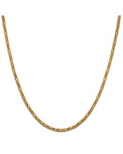 Pre-Owned 9ct Yellow Gold 18 Inch Byzantine Link Chain Necklace