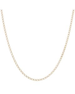 Pre-Owned 9ct Yellow Gold 20 Inch Oval Open Curb Chain Necklace