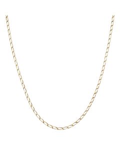 Pre-Owned 9ct Yellow Gold 18 Inch Oval Open Curb Chain Necklace