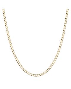 Pre-Owned 9ct Yellow Gold 23 Inch Square Curb Chain Necklace
