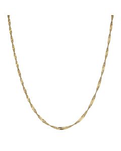Pre-Owned 9ct Yellow Gold 22 Inch Twist Curb Chain Necklace