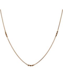 Pre-Owned 9ct Gold 20 Inch Rope & Curb Link Chain Necklace