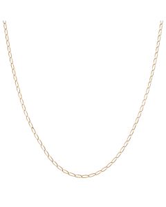 Pre-Owned 9ct Yellow Gold 19 Inch Oval Open Curb Chain Necklace