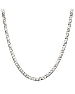 Pre-Owned 9ct White Gold 24 Inch Curb Chain Necklace