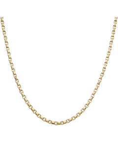Pre-Owned 9ct Yellow Gold 20 Inch Faceted Belcher Chain Necklace