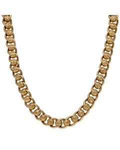 Pre-Owned 9ct Gold 20" Heavy Patterned Rollerball Chain Necklace