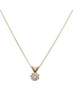 Pre-Owned 18ct Gold 0.90 Carat Diamond Pendant & Chain Necklace