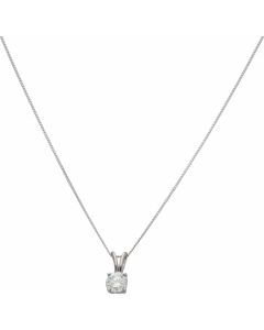 Pre-Owned 18ct White Gold 0.67 Carat Diamond Pendant Necklace