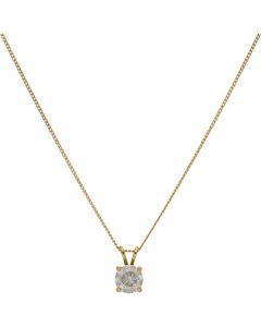 Pre-Owned 18ct Gold 0.70 Carat Diamond Pendant & Chain Necklace