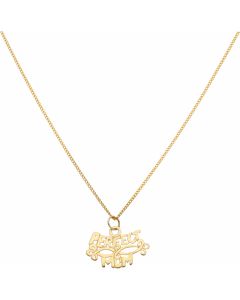 Pre-Owned 9ct Gold Perfect Mum Pendant & Chain Necklace
