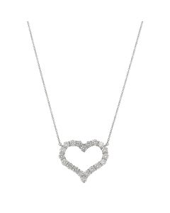Pre-Owned Tiffany & Co Platinum 1.96ct Diamond Heart Necklace